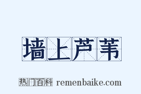 墙上芦苇是什么意思的图片